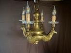 Masieve luchter in brons., Huis en Inrichting, Lampen | Kroonluchters, Ophalen, Zo goed als nieuw