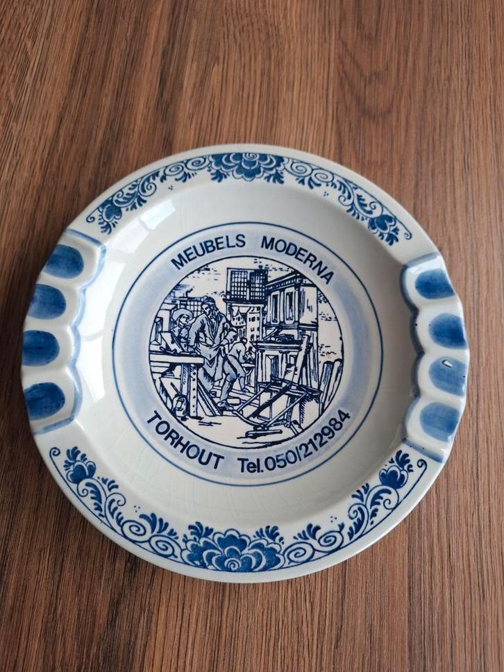 Vintage asbak cendrier Delfts Blauw Torhout Meubels Moderna, Antiek en Kunst, Antiek | Keramiek en Aardewerk, Ophalen of Verzenden