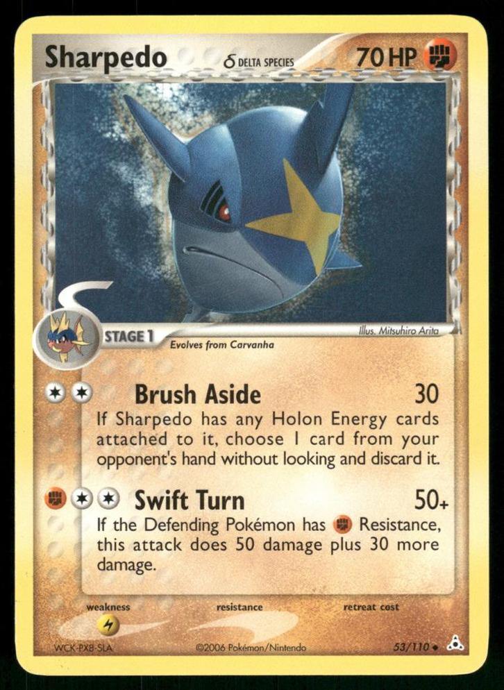 Sharpedo δ 53/110 - Holon Phantoms, Hobby en Vrije tijd, Verzamelkaartspellen | Pokémon, Gebruikt, Verzenden