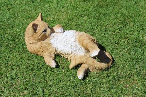 Standbeeld van een rode kat op de rug..., Verzamelen, Beelden en Beeldjes, Nieuw, Dier, Ophalen