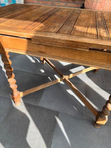 Table en chêne avec allonges, Maison & Meubles, Tables | Tables à manger, Quatre personnes, 50 à 100 cm, Enlèvement, Utilisé