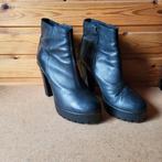 Zwarte lederen enkellaarzen Piure, Enlèvement ou Envoi, Noir, Boots et Botinnes