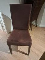 Set van 4 zachte, bruine stoelen, Enlèvement, Brun, Tissus, Quatre