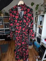 Dames Jurk met bloemen patroon, Zwart, Maat 46/48 (XL) of groter, Nieuw, Ophalen of Verzenden