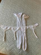 Set van kousenophouder / jarretelles + kousen, Verzenden, Wit