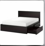 Bed brimnes, Huis en Inrichting, Ophalen, Zwart, 140 cm, Zo goed als nieuw