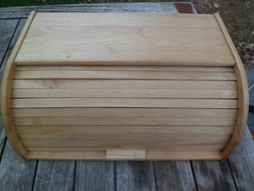 Broodtrommel voor keuken, Brood bewaardoos, hout, klapdeksel beschikbaar voor biedingen