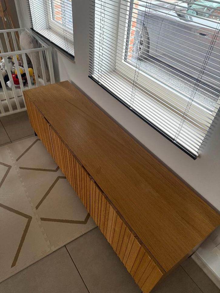 Tv meubel eik, Huis en Inrichting, Kasten |Televisiemeubels, Zo goed als nieuw, 100 tot 150 cm, 100 tot 150 cm, 50 tot 75 cm, Eikenhout