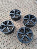 Set van 4 aluminium velgen 5 sticks matzwart 17 inch 5 gaten, Ophalen, Gebruikt, Velg(en), 17 inch
