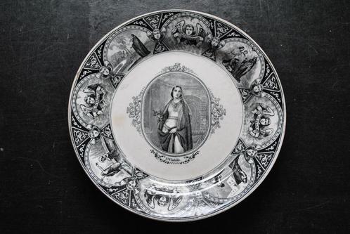 Ste Clotilde Sint BF Keramis BFK bedrukt decorbord, Antiek en Kunst, Antiek | Keramiek en Aardewerk, Ophalen of Verzenden