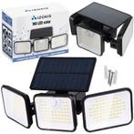 Solar tuinlamp 180 leds 3 beweegbare vleugels met sensoren, Staal, Led, Ophalen of Verzenden, Batterij