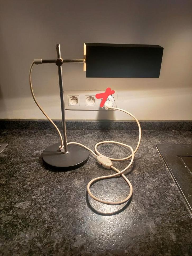 Vintage bureaulamp VEB leuchtenbau 1960's, Huis en Inrichting, Lampen | Tafellampen, Gebruikt, Ophalen of Verzenden