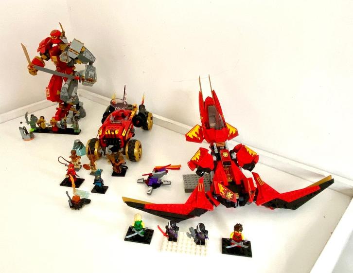 Lego Ninjago 3 sets: Katana 4x4, vuursteenrobot, Kai Fighter, Kinderen en Baby's, Speelgoed | Duplo en Lego, Zo goed als nieuw