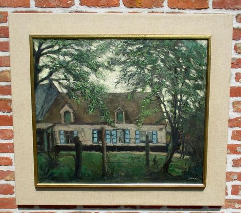 Juul  De Cort  ( 1918 - 1999 ) Hoevezicht ( groot werk ), Antiek en Kunst, Kunst | Schilderijen | Klassiek, Ophalen
