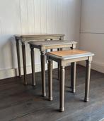 Set van 3 bijzettafels, Ophalen, Zo goed als nieuw, Rechthoekig, Hout