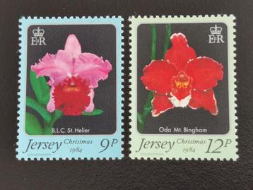 Jersey 1984 - série de fleurs - Noël - orchidées **