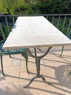 Tuintafeltje met blad in marmer, Tuin en Terras, Tuintafels, Ophalen, Gebruikt