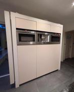 DESIGN STRAKKE KEUKEN MET KASTENWAND., Wit, Graniet of Steen, Dubbelwandige keuken, Ophalen of Verzenden