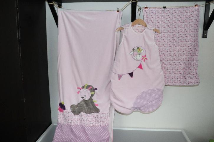 Housse de couette + taie + gigoteuse 70 cm Nattou, Enfants & Bébés, Chambre d'enfant | Linge de lit, Utilisé, Housse de couette