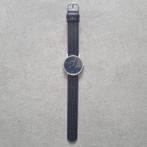 Ole Mathiesen Horloge blauw met datum, Overige merken, Staal, Polshorloge, Ophalen of Verzenden