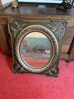 Miroir ancien à cadre sculpté – Style baroque / Napoléon III, Ophalen of Verzenden