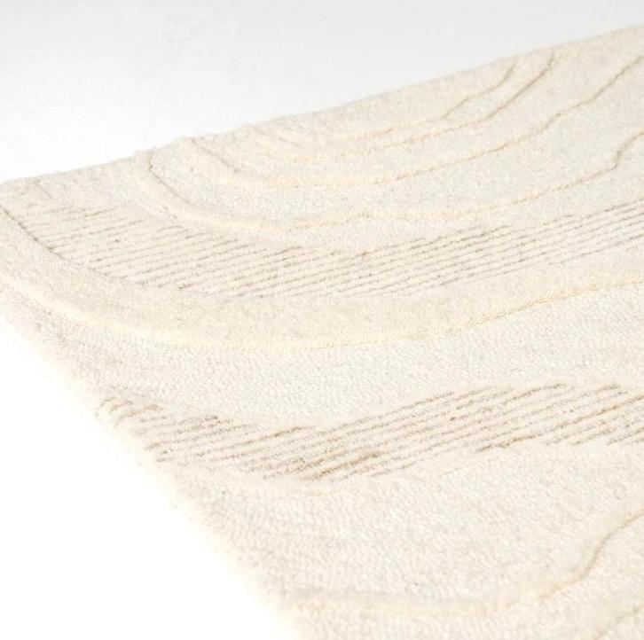 Nieuw WOLLEN Vloerkleed By-Boo - 190x290cm - gebroken wit, Huis en Inrichting, Stoffering | Tapijten en Vloerkleden, Nieuw, 150 tot 200 cm