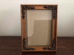 Houten lijst kader mooie details met glas, Ophalen of Verzenden