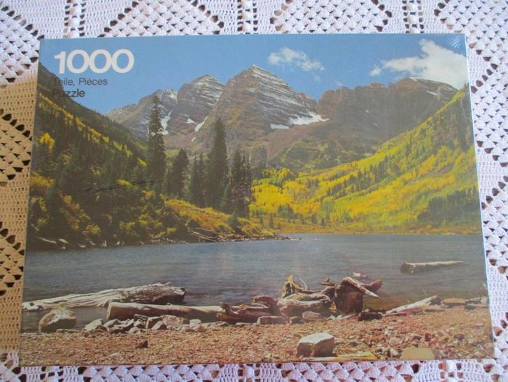 Puzzel Bergmeer 1000 stuks - Nieuw in verpakking - kadotip, Hobby en Vrije tijd, Denksport en Puzzels, Nieuw, Legpuzzel, 500 t/m 1500 stukjes