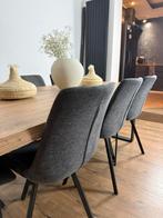 Set van 8 grijze stoelen // JYSK HYGUM, Huis en Inrichting, Ophalen, Zo goed als nieuw, Vijf personen of meer