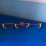 verlichting voor 4 spots/ lampen, rail rood/blauw, massive, Enlèvement ou Envoi, Comme neuf, Lampe