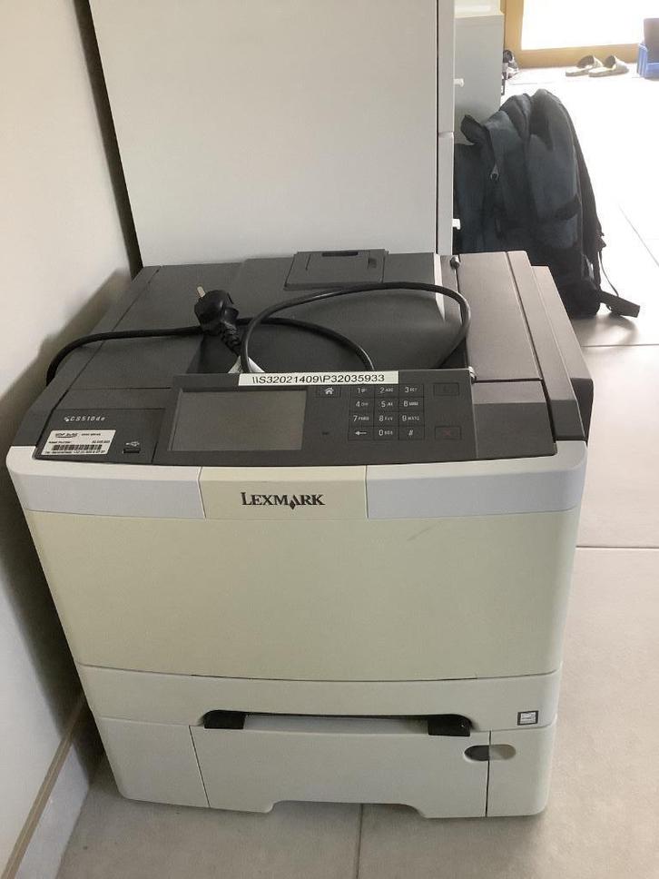 LaserPrinter lexmark + inktpatronen lexmark, Computers en Software, Printers, Gebruikt, Printer, Laserprinter, Kleur printen, Zwart-en-wit printen