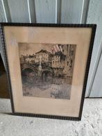 mooie pentekening cool Brug mechelen, Antiek en Kunst, Ophalen