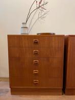 Vintage Deense Teak Ladekast, Huis en Inrichting, Ophalen, Gebruikt, 55 tot 70 cm, 45 tot 65 cm