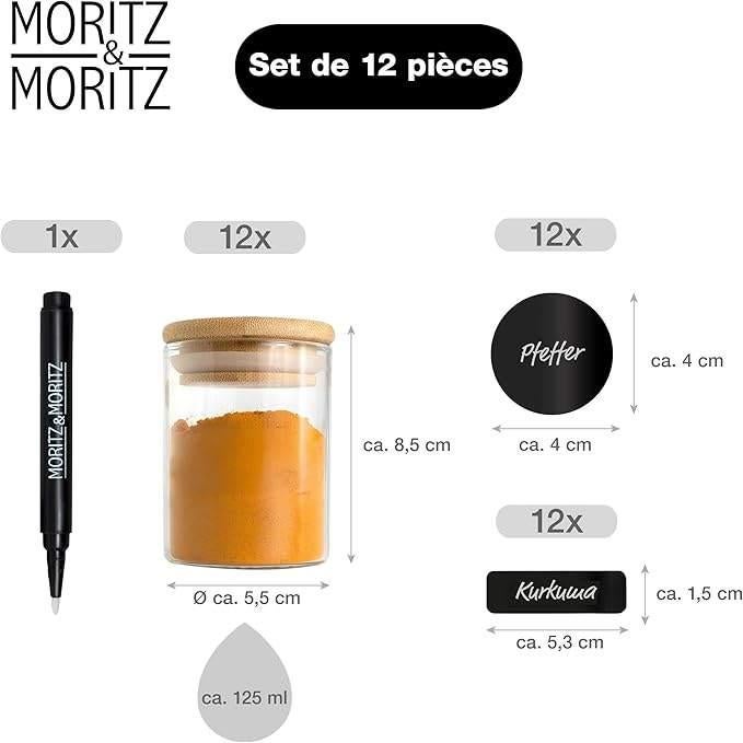 pots à épices | 12 pièces | 125ml | LIVRAISON GRATUITE, Neuf, -, -, Autres types
