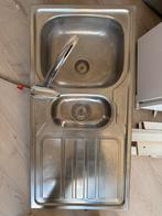 Spoelbak met Grohe kraan, Ophalen, Gebruikt