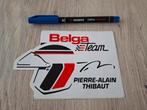 Vintage sticker Belga team Autorally Pierre Alain Thibaut, Ophalen of Verzenden, Zo goed als nieuw, Auto of Motor