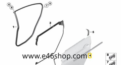 Raamlijst BMW F06 GRAND COUPE RECHTS ACHTER OE 51357275318, Auto-onderdelen, Ruiten en Toebehoren, BMW, Nieuw, Ophalen of Verzenden