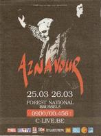 PUBLICITE A4 - CHARLES AZNAVOUR FOREST NATIONAL BRUSSELS, Livre, Revue ou Article, Envoi, Neuf