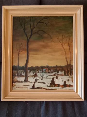 Schilderij op hout  beschikbaar voor biedingen