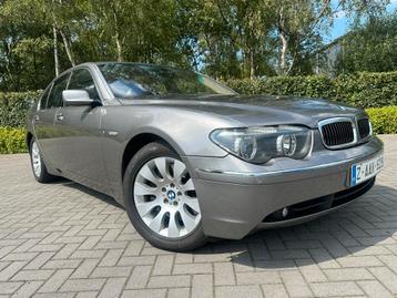 BMW 760i V12 07/2003 1er Propriétaire, Autos, Cuir, Argent ou Gris, Entreprise, Carnet d'entretien