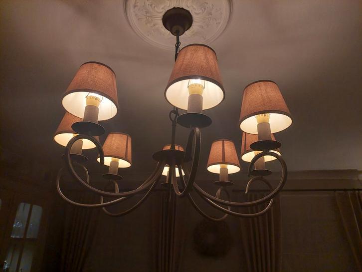 2 Smeedijzeren Kroonluchters, Huis en Inrichting, Lampen | Kroonluchters, Ophalen