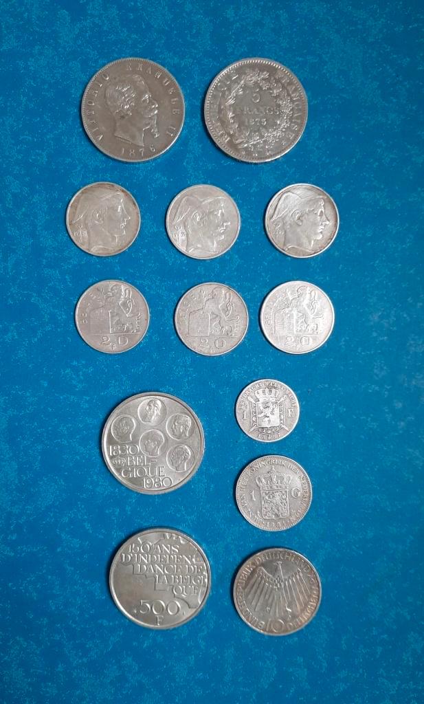 Vend pièces en argent, Postzegels en Munten, Munten | België, Losse munt, Zilver, Zilver, Ophalen