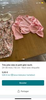 Robe et gilet taille 2/3 ans neufs, Enfants & Bébés, Accessoires de mode pour bébé, Enlèvement, Comme neuf