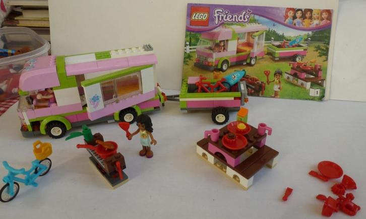 LEGO Friends Coole Camper - 3184, Kinderen en Baby's, Speelgoed | Duplo en Lego, Zo goed als nieuw, Lego, Complete set, Ophalen of Verzenden