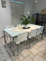 Eettafel met 6 stoelen, Huis en Inrichting, Tafels | Eettafels, Ophalen, Zo goed als nieuw