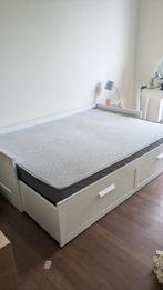 Lit banquette Ikea tiroir + matelas bultex pliable, Huis en Inrichting, Slaapkamer | Bedden, Ophalen, Wit, Tweepersoons, 140 cm