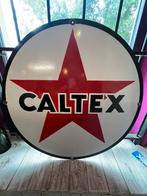 Caltex emaille plaat, Ophalen of Verzenden, Gebruikt, Reclamebord