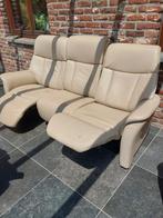 HUKLA relaxfauteuil met twee motoren voor voetsteun., Huis en Inrichting, Fauteuils, Ophalen, Gebruikt, Leer