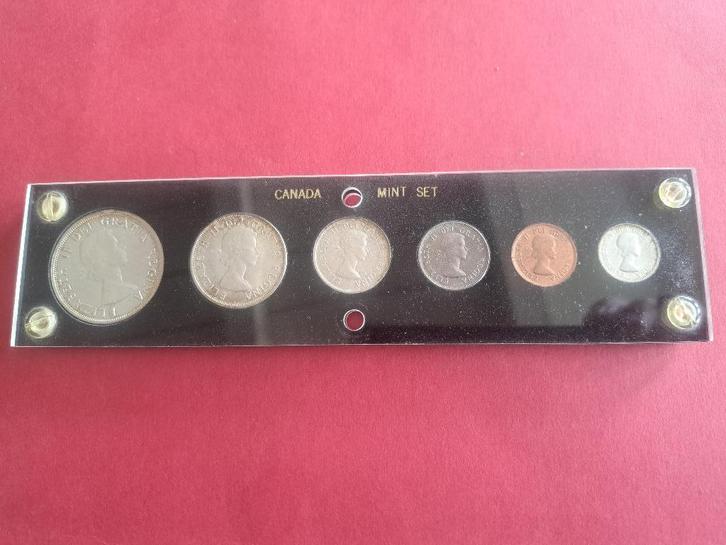1963 Canada collection de l'année en plastic dur, Timbres & Monnaies, Monnaies | Amérique, Série, Amérique du Nord, Argent, Envoi