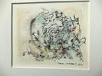 1964 Jef VAES Tienen Hoegaarden gouache/aquarelle gesigneerd, Ophalen of Verzenden